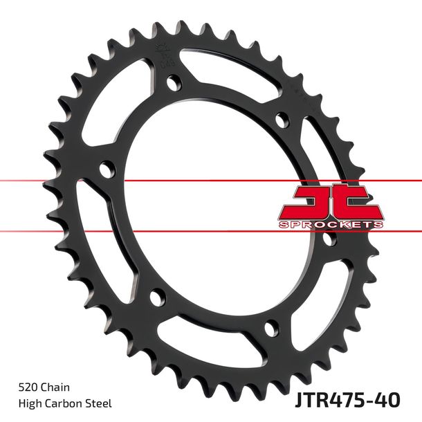 Kettenrad JT Sprockets 520 40Z Innendurchmesser 120mm Lochkreis 140mm für Kawasaki KLR KL 250 ccm Bj. 1980 - 1992