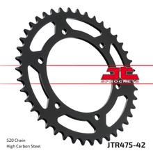 Pignon JT Sprockets 520 42T, diamètre intérieur 120 mm, cercle de boulons 140 mm pour Kawasaki KLR KL 250 ccm Année 1980 - 1992