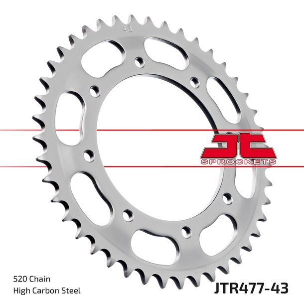 Kettenrad JT Sprockets 520 43Z Innendurchmesser 120mm Lochkreis 140mm für Kawasaki KLR 600 ccm Bj. 1984 - 1989
