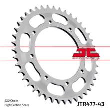 Kettenrad JT Sprockets 520 43Z vnitřní průměr 120mm rozteč otvorů 140mm pro Kawasaki KLR 600 ccm r. v. 1984 - 1989