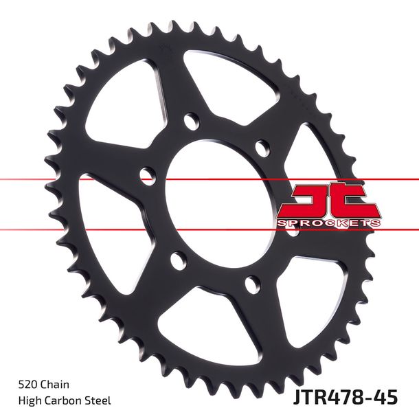 Piñón JT Sprockets 520 45Z para Yamaha YZF-R6, Kawasaki ZX-6R 250 - 1000 ccm Año 1984 - 2022