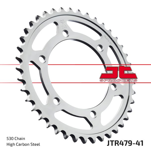 JT Sprockets 530 41Z sprocket inner diameter 110mm bolt circle 130mm for Yamaha YZF-R6 FZ1 Fazer N NA S SA, Suzuki GSX-R 600 - 1670 ccm Year 1985 - 2017