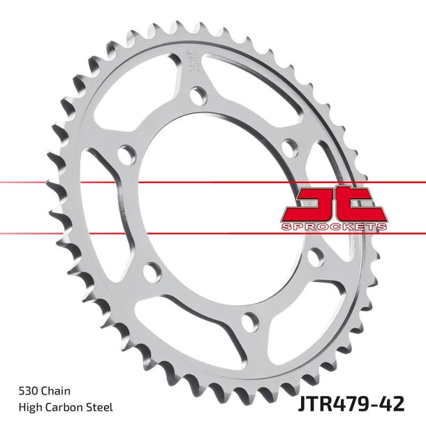 Kettenrad JT Sprockets 530 42Z Innendurchmesser 110mm Lochkreis 130mm für Yamaha YZF-R6 FZ1 Fazer N NA S SA, Suzuki GSX-R 600 - 1670 ccm Bj. 1985 - 2017