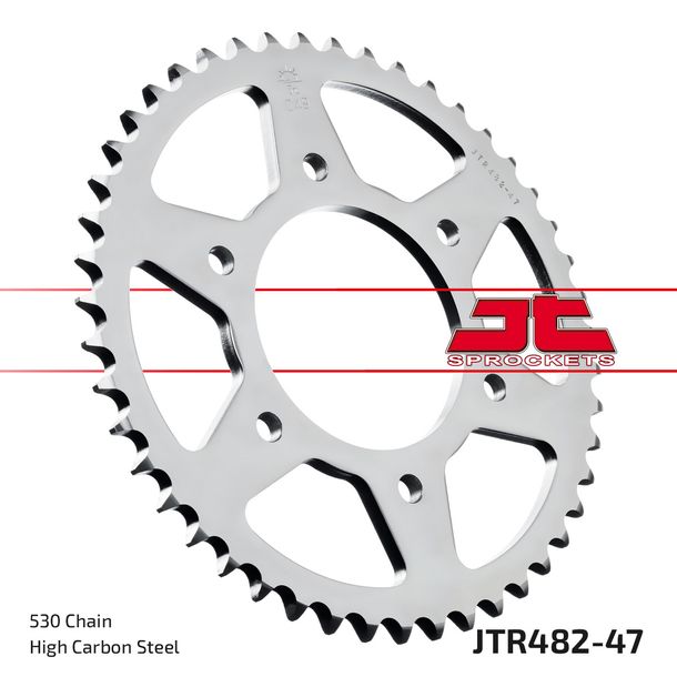JT Sprockets 530 47Z sprocket inner diameter 98mm bolt circle 130mm for Kawasaki H2 Mach IV 750 ccm Year 1972 - 1975