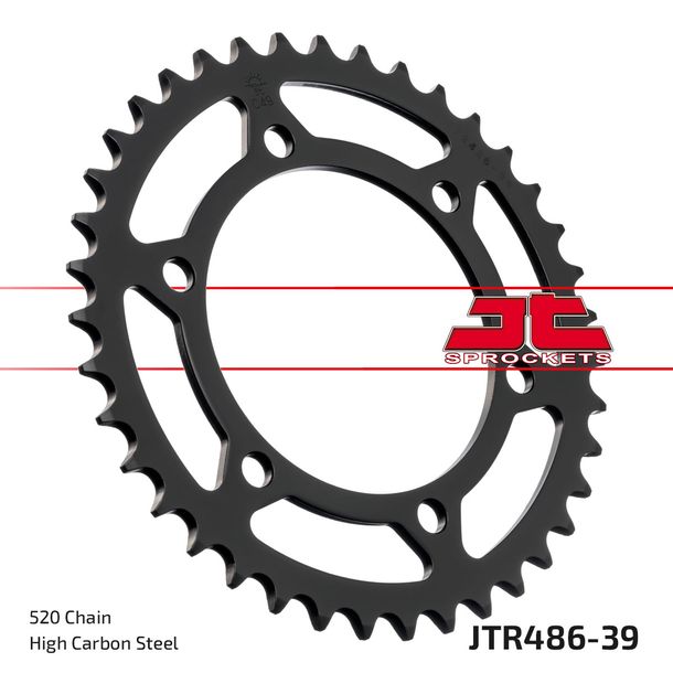Kettenrad JT Sprockets 520 39Z Innendurchmesser 110mm Lochkreis 130mm für Yamaha YZF-R6, Suzuki GSX-R 250 - 1000 ccm Bj. 1987 - 2022