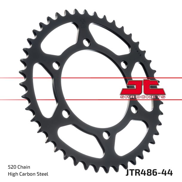 Kettenrad JT Sprockets 520 44Z Innendurchmesser 110mm Lochkreis 130mm für Yamaha YZF-R6, Suzuki GSX-R 250 - 1000 ccm Bj. 1987 - 2022