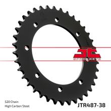 JT Sprockets 520 38Z tandwiel binnendiameter 120 mm boutcirkel 140 mm voor Kawasaki KLR Tengai KLE KLX W A 250 - 800 cc bouwjaar 1987 - 2022
