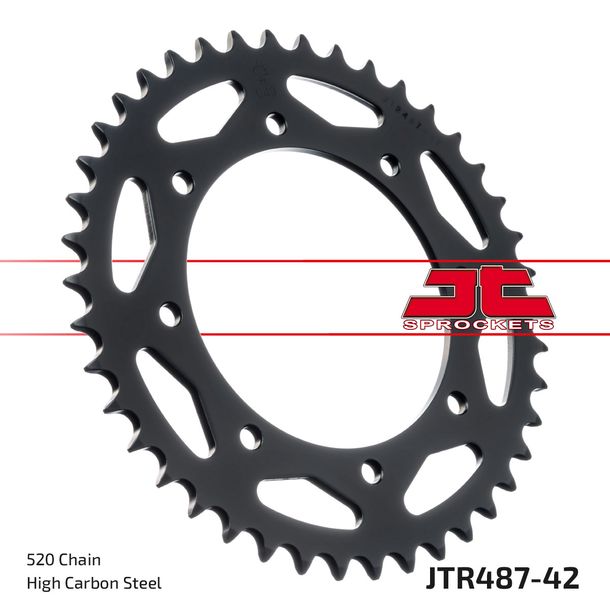 Kettenrad JT Sprockets 520 42Z Innendurchmesser 120mm Lochkreis 140mm für Kawasaki KLR Tengai KLE KLX W A 250 - 800 ccm Bj. 1987 - 2022