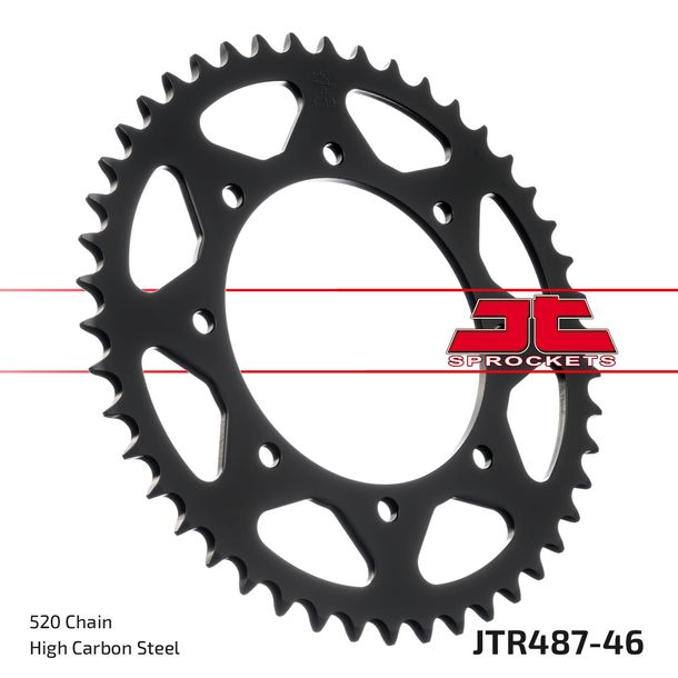 JT Sprockets 520 46Z sprocket inner diameter 120mm bolt circle 140mm for Kawasaki KLR Tengai KLE KLX W A 250 - 800 ccm Year 1987 - 2022