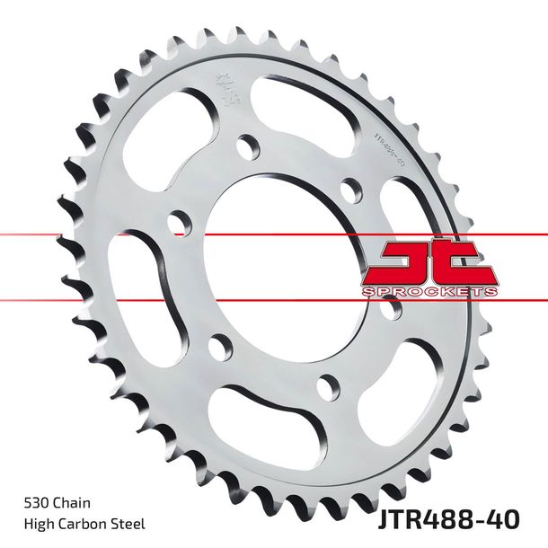JT Sprockets 530 40Z sprocket inner diameter 80mm bolt circle 104mm for Kawasaki ZX-9R Ninja ZRX S R ZXR ZX-12 ZR A 400 - 1200 ccm Year 1976 - 2006
