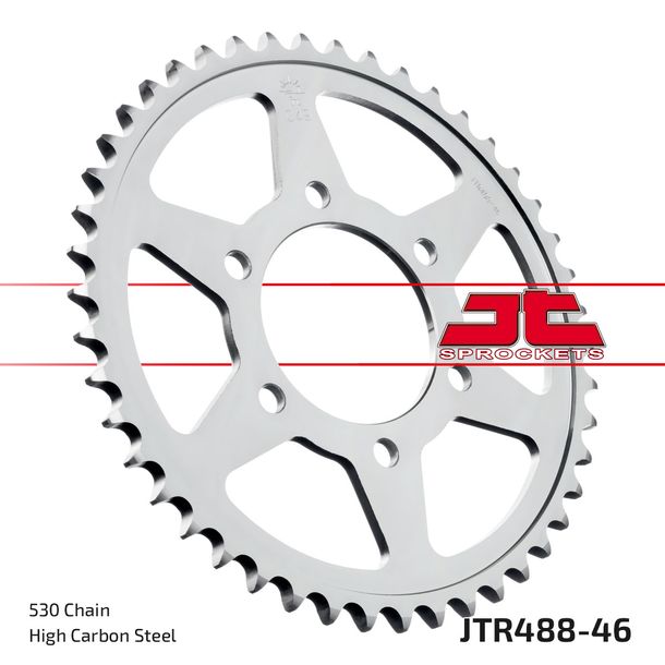 Kettenrad JT Sprockets 530 46Z Innendurchmesser 80mm Lochkreis 104mm für Kawasaki ZX-9R Ninja ZRX S R ZXR ZX-12 ZR A 400 - 1200 ccm Bj. 1976 - 2006