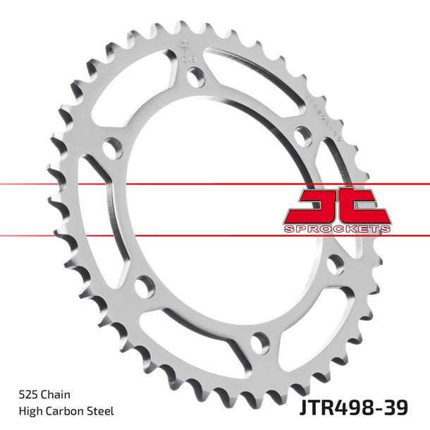 Kettenrad JT Sprockets 525 39Z Innendurchmesser 120mm Lochkreis 140mm für Kawasaki ZX-6R ZR-7 S, Suzuki GSX-R ZR Zephyr W 600 - 750 ccm Bj. 1991 - 2006