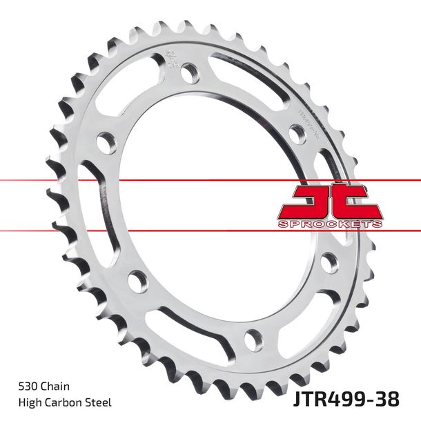 Pignone JT Sprockets 530 38Z, diametro interno 120 mm, bullone circolare 140 mm per Kawasaki VN Classic ZZR, Suzuki GSX-R Hayabusa TL S 400 - 1300 ccm Anno 1989 - 2007