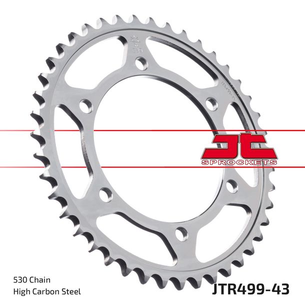 Kettenrad JT Sprockets 530 43Z Innendurchmesser 120mm Lochkreis 140mm für Kawasaki VN Classic ZZR, Suzuki GSX-R Hayabusa TL S 400 - 1300 ccm Bj. 1989 - 2007
