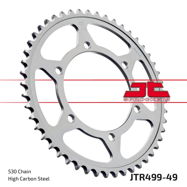 Kettenrad JT Sprockets 530 49Z Innendurchmesser 120mm Lochkreis 140mm für Kawasaki VN Classic ZZR, Suzuki GSX-R Hayabusa TL S 400 - 1300 ccm Bj. 1989 - 2007