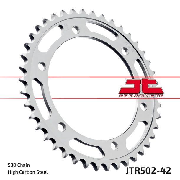 Kettenrad JT Sprockets 530 42Z Innendurchmesser 140mm Lochkreis 160mm für Kawasaki GPZ ZR Zephyr GPX R ZZR ZRX ZX 750 - 1100 ccm Bj. 1984 - 2001