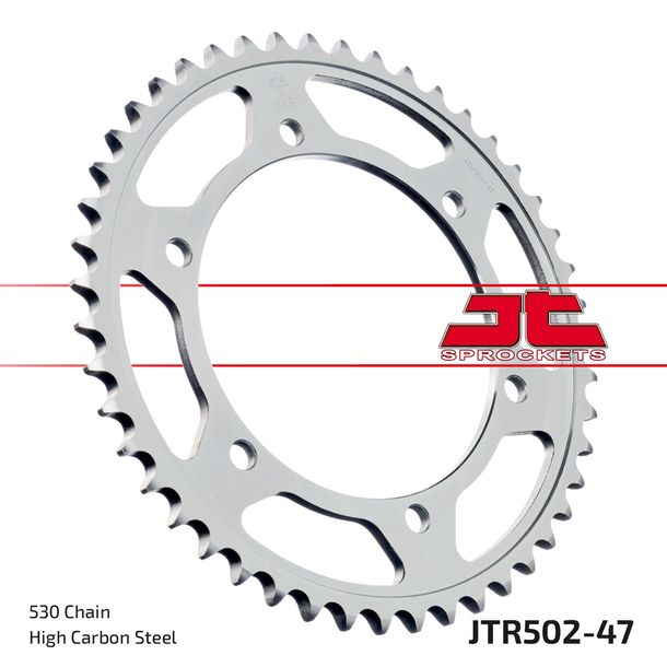 Pignon JT Sprockets 530 47Z, diamètre intérieur 140 mm, cercle de boulons 160 mm pour Kawasaki GPZ ZR Zephyr GPX R ZZR ZRX ZX 750 - 1100 ccm Année 1984 - 2001