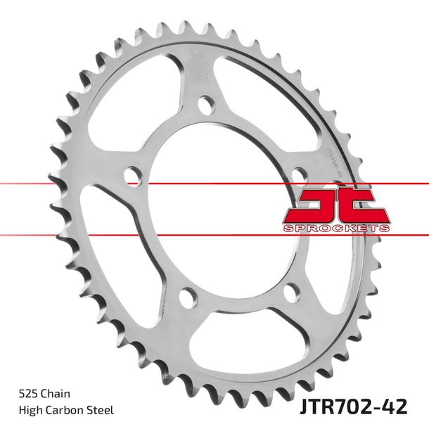 Pignon JT Sprockets 525 42T, diamètre intérieur 100 mm, cercle de boulons 120 mm pour Aprilia RSV Mille Tuono R Mana SL Shiver ABS GT SMV Dorsoduro Caponord Année 1998 - 2021
