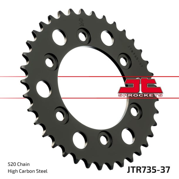 JT Sprockets 520 37Z sprocket inner diameter 100mm bolt circle 124mm for Ducati Monster i.e. Dark SS FE Carenata i.e S 350 - 907 ccm Year 1988 - 2014