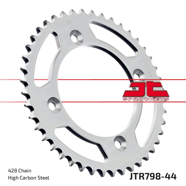 Kettenrad JT Sprockets 428 44Z Innendurchmesser 100mm Lochkreis 120mm für Suzuki RM, Yamaha YZ L 80 / 85 ccm Bj. 1982 - 2022