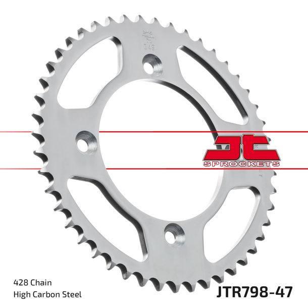 Kettenrad JT Sprockets 428 47Z Innendurchmesser 100mm Lochkreis 120mm für Suzuki RM, Yamaha YZ L 80 / 85 ccm Bj. 1982 - 2022
