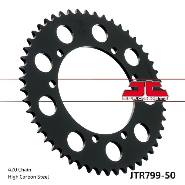 Pignon JT Sprockets 420 50Z, diamètre intérieur 110 mm, cercle de boulons 125 mm