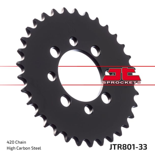 Kettenrad JT Sprockets 420 33Z Innendurchmesser 52mm Lochkreis 68mm für Suzuki TS X, Kawasaki AR A Beta Minicross R 1 AE 50 - 150 ccm