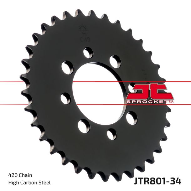 Kettenrad JT Sprockets 420 34Z Innendurchmesser 52mm Lochkreis 68mm für Suzuki TS X, Kawasaki AR A Beta Minicross R 1 AE 50 - 150 ccm