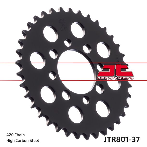 JT Sprockets 420 37Z sprocket inner diameter 52mm bolt circle 68mm for Suzuki TS X, Kawasaki AR A Beta Minicross R 1 AE 50 - 150 ccm