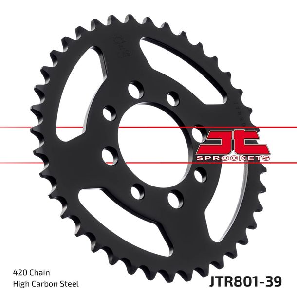 JT Sprockets 420 39Z sprocket inner diameter 52mm bolt circle 68mm for Suzuki TS X, Kawasaki AR A Beta Minicross R 1 AE 50 - 150 ccm