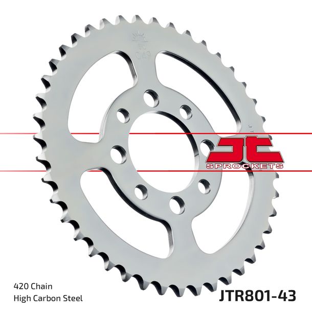 Kettenrad JT Sprockets 420 43Z Innendurchmesser 52mm Lochkreis 68mm für Suzuki TS X, Kawasaki AR A Beta Minicross R 1 AE 50 - 150 ccm