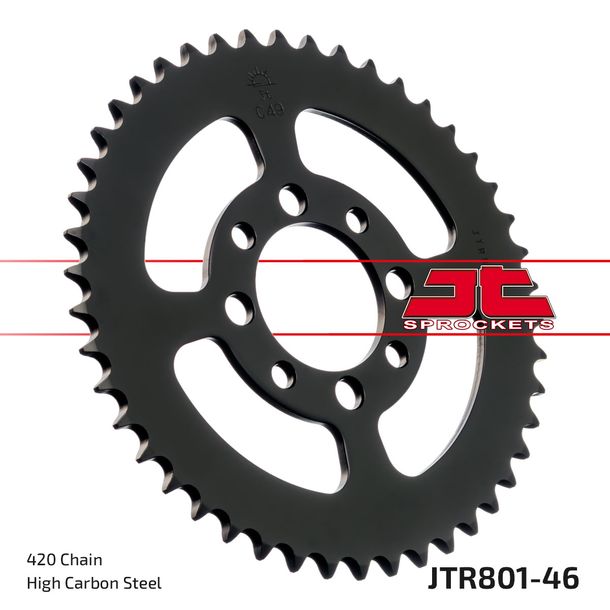 Pignone JT Sprockets 420 46Z, diametro interno 52 mm, bullone circolare 68 mm per Suzuki TS X, Kawasaki AR A Beta Minicross R 1 AE 50 - 150 ccm