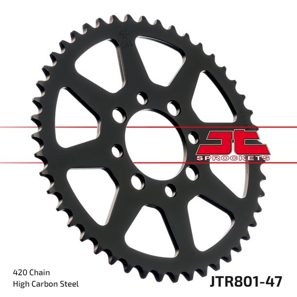 Pignone JT Sprocket 420 47Z, diametro interno 52 mm, bullone circolare 68 mm per Suzuki TS X, Kawasaki AR A Beta Minicross R 1 AE 50 - 150 ccm