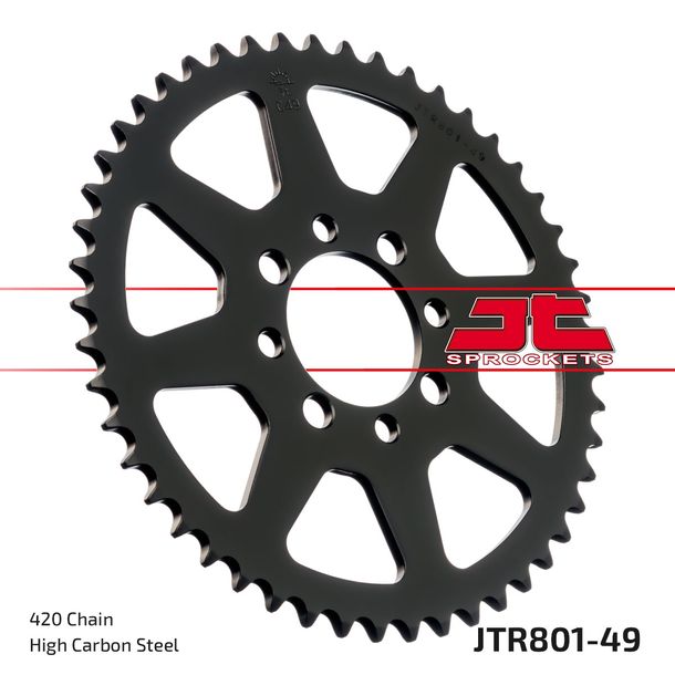 Kettenrad JT Sprockets 420 49Z Innendurchmesser 52mm Lochkreis 68mm für Suzuki TS X, Kawasaki AR A Beta Minicross R 1 AE 50 - 150 ccm