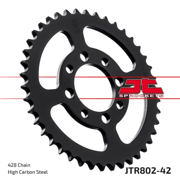 JT Sprockets 428 42Z sprocket inner diameter 52mm bolt circle 68mm for Suzuki TS XE FL SDW Address RV Van RM GT E L 80 - 125 ccm Year 1973 - 2017