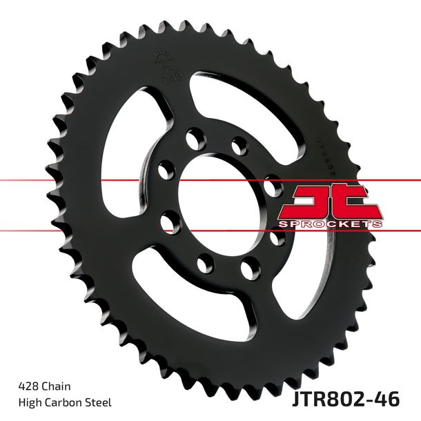 JT Sprockets 428 46Z sprocket inner diameter 52mm bolt circle 68mm for Suzuki TS XE FL SDW Address RV Van RM GT E L 80 - 125 ccm Year 1973 - 2017