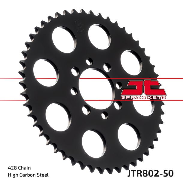 JT Sprockets 428 50Z sprocket inner diameter 52mm bolt circle 68mm for Suzuki TS XE FL SDW Address RV Van RM GT E L 80 - 125 ccm Year 1973 - 2017