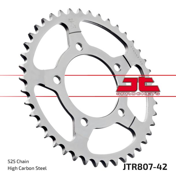 Kettenrad JT Sprockets 525 42Z Innendurchmesser 87mm Lochkreis 110mm für Suzuki SV S SF, Honda NX Dominator GSF Bandit ABS GSX F 400 / 650 ccm Bj. 1991 - 2016