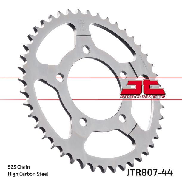 Piñón JT Sprockets 525 44Z, diámetro interior 87 mm, círculo de perno 110 mm para Suzuki SV S SF, Honda NX Dominator GSF Bandit ABS GSX F 400 / 650 Año 1991 - 2016