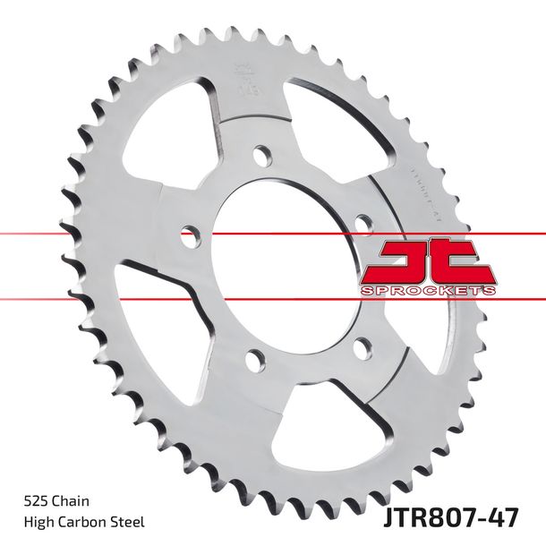 Kettenrad JT Sprockets 525 47Z Innendurchmesser 87mm Lochkreis 110mm für Suzuki SV S SF, Honda NX Dominator GSF Bandit ABS GSX F 400 / 650 ccm Bj. 1991 - 2016