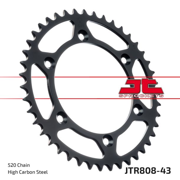 Kettenrad JT Sprockets 520 43Z Innendurchmesser 126mm Lochkreis 146mm für Suzuki DR-Z E K DR S SH SE SM RMX Z RM-Z RM 125 - 450 ccm Bj. 1980 - 2022