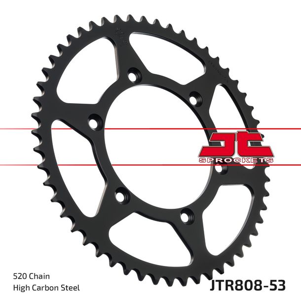 Kettenrad JT Sprockets 520 53Z Innendurchmesser 126mm Lochkreis 146mm für Suzuki DR-Z E K DR S SH SE SM RMX Z RM-Z RM 125 - 450 ccm Bj. 1980 - 2022
