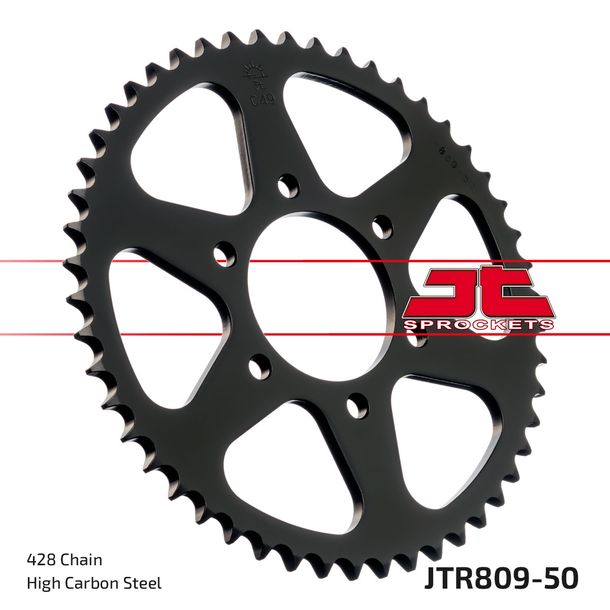 JT Sprockets 428 50Z sprocket inner diameter 64mm bolt circle 84mm for Kreidler Supermoto DT, Suzuki DR S SE TS X ER Enduro 125 ccm Year 1973 - 2008