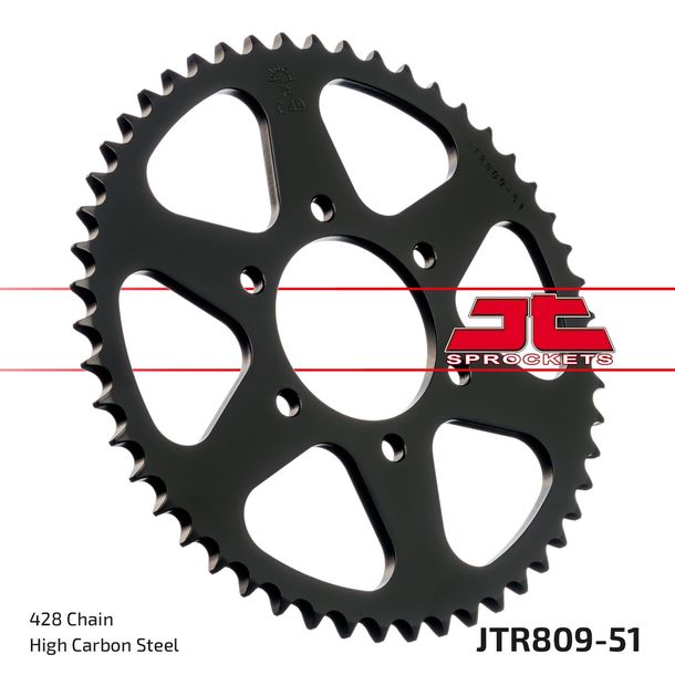 Kettenrad JT Sprockets 428 51Z Innendurchmesser 64mm Lochkreis 84mm für Kreidler Supermoto DT, Suzuki DR S SE TS X ER Enduro 125 ccm Bj. 1973 - 2008