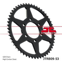 Kettenrad JT Sprockets 428 53Z vnitřní průměr 64mm rozteč otvorů 84mm pro Kreidler Supermoto DT, Suzuki DR S SE TS X ER Enduro 125 ccm r. v. 1973 - 2008