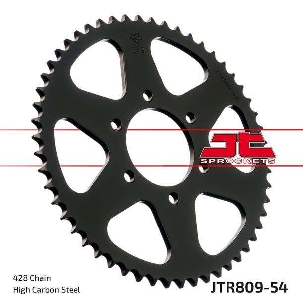 Pignon JT Sprockets 428 54Z, diamètre intérieur 64 mm, cercle de boulons 84 mm pour Kreidler Supermoto DT, Suzuki DR S SE TS X ER Enduro 125 ccm Année 1973 - 2008