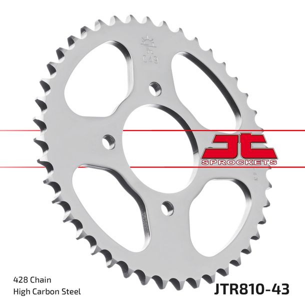 Pignon JT Sprockets 428 43Z, diamètre intérieur 58 mm, cercle de boulons 78 mm pour Hyosung GV Aguila Classic GA F 4V Cruise II DelLuxe, Keeway RKV