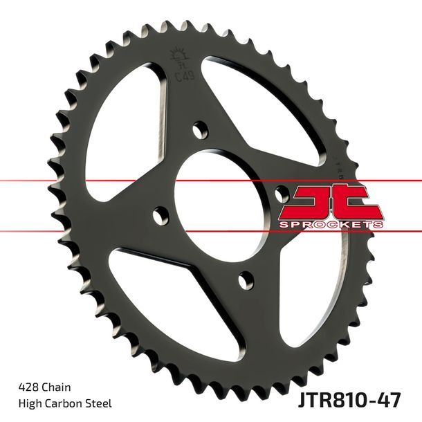 Pignon JT Sprockets 428 47Z, diamètre intérieur 58 mm, cercle de boulons 78 mm pour Hyosung GV Aguila Classic GA F 4V Cruise II DelLuxe, Keeway RKV