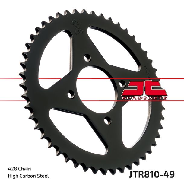 Pignon JT Sprockets 428 49Z, diamètre intérieur 58 mm, cercle de boulons 78 mm pour Hyosung GV Aguila Classic GA F 4V Cruise II DelLuxe, Keeway RKV