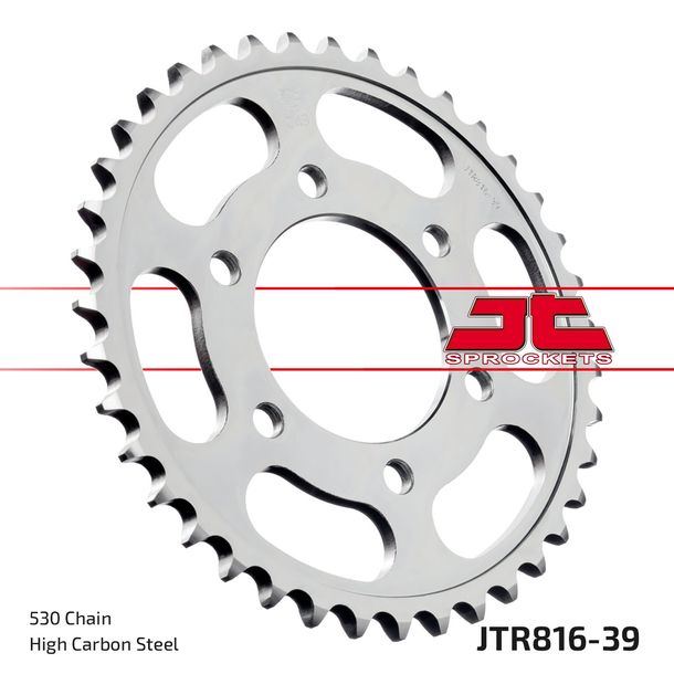 Kettenrad JT Sprockets 530 39Z Innendurchmesser 76mm Lochkreis 100mm für Suzuki GSF Bandit N S RF GS GSX-R K.L.M.N GSX F W P.R Inazuma 400 - 1200 ccm Bj. 1973 - 2005